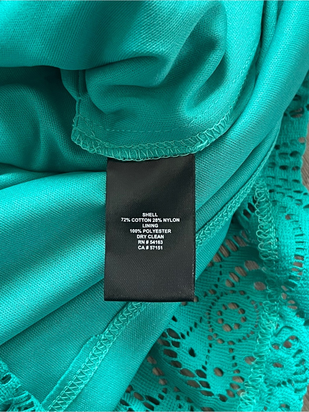 NWT Jessica Howard 4P Teal Green Crochet Lace Sleeveless Cocktail Dress - Picture 6 of 9